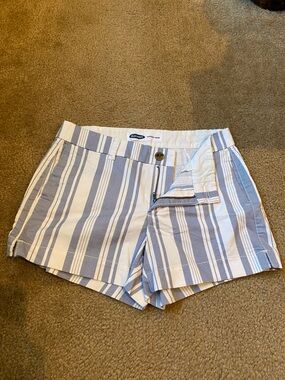 Old Navy Blue and White Vertical Stripe Women’s Shorts